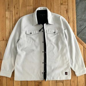 Tommy Hilfiger Jacket Men's Overshirt Shacket XL Beige off-white Fleece Light